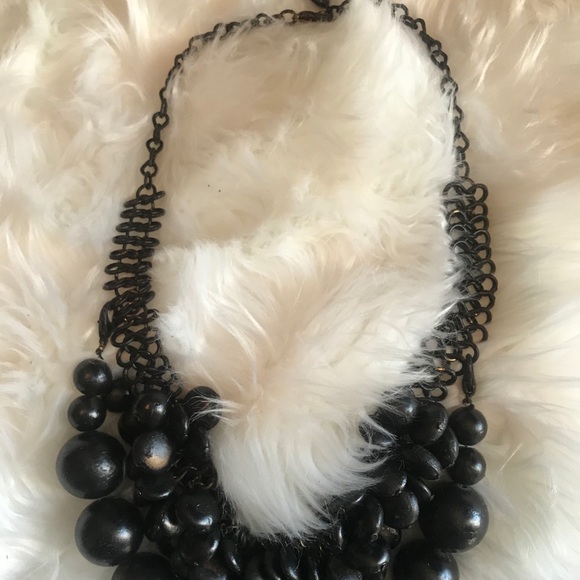 ⚫️▪️”UC”▪️⚫️ BLACK STATEMENT NECKLACE - 2 OPTIONS - Picture 2 of 2